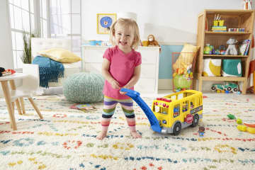 Little People Juguete para Bebés Autobús Escolar Haciendo Nuevos Amigos
