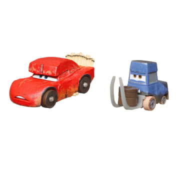 Carros da Disney e Pixar Diecast Veículo de Brinquedo Pacote de 2 Relâmpago McQueen de las Cavernas & Pitstoposaur