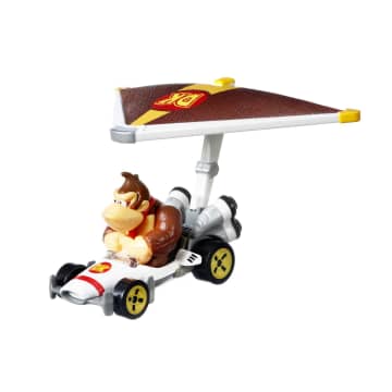 Hot Wheels Mario Kart Vehículo de Juguete Donkey Kong B-Dasher con Super Glider
