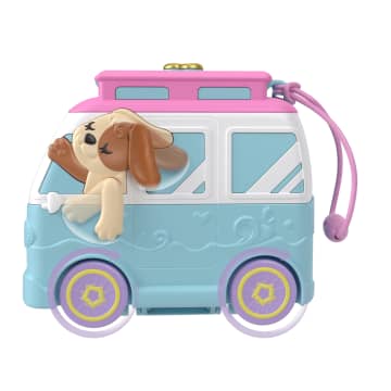 Pollypocket-Chiot à La Plage-Coffret et Figurines, Jouet de Voyage