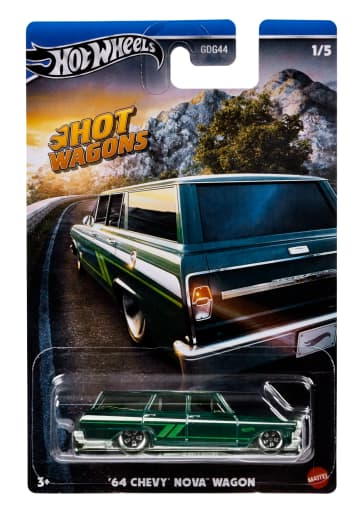 Hot Wheels Themed Veículo de Brinquedo 64 Chevy Nova Wagon