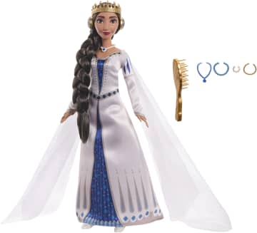 Disney's Wish Queen Amaya Of Rosas Fashion Doll, Posable Doll In Removable Outfit & Shoes With Accessories