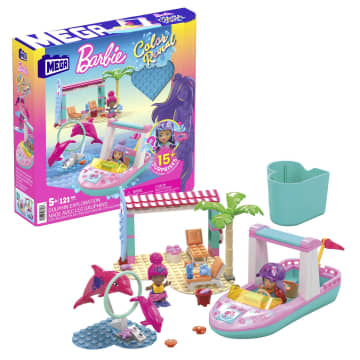 MEGA Barbie Juguete de Construcción Color Reveal Exploración con Delfines