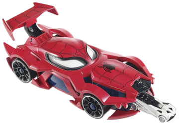 Marvel Hot Wheels Spider-Man Web-Car Set With Toy Character Car And Launcher
