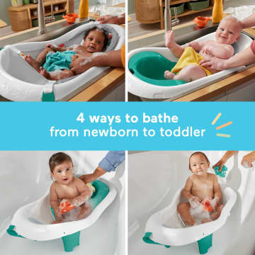 Fisher-Price 4-In-1 Sling ‘n Seat Tub Baby To Toddler Bath With 2 Toys, Whimsical Forest