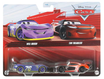 Carros da Disney e Pixar Diecast Veículo de Brinquedo Pacote de 2 Will Rusch & Tim Treadless