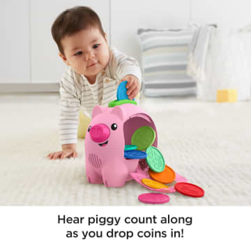 Fisher-Price Laugh & Learn Count & Rumble Piggy Bank, Musical Baby Toy