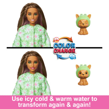 Barbie Cutie Reveal Costume-Themed Series Doll & Accessories With 10 Surprises, Puppy As Frog - Image 4 of 6
