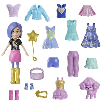 Polly Pocket Conjunto de Brinquedo Pacote de Modas Médio Shimmer & Shine