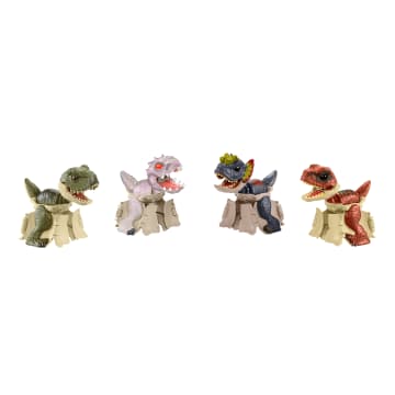 Jurassic World 4-Pack Egg To Dinosaur Transforming Toys Hidden Hatchers - Imagen 2 de 6