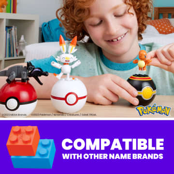 MEGA Pokémon Fire-Type Team Building Toy Kit, 4 Action Figures (105 Pieces) For Kids - Image 2 of 6