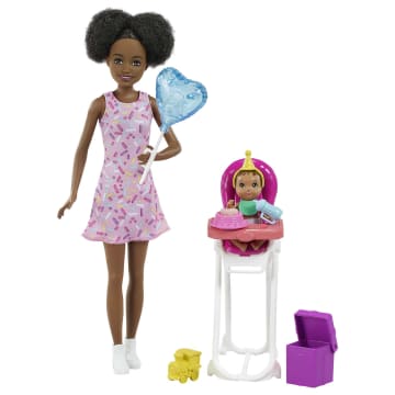 Barbie Boneca Skipper Babá Aniversário Castanha