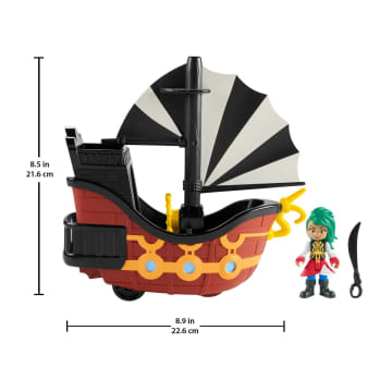 Fisher-Price Santiago Of the Seas Bonnie Bones Figure & El Calamar Pirate Ship Set, 3 Pieces - Image 5 of 5