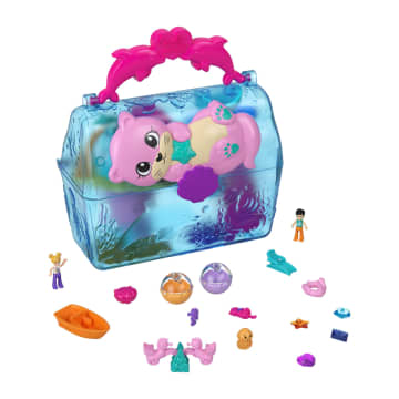 Polly Pocket Set de Juego Bolso de Baúl Bahía Mágica