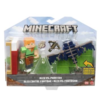 Minecraft Vanilla Figura de Acción Paquete de 2 Alex vs Fantasma 3.25"