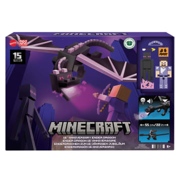 Minecraft Ender Dragon Action Figures Set, Lights, Sounds & Mist, Steve & Enderman 3.25-in Scale Figures - Image 6 of 6