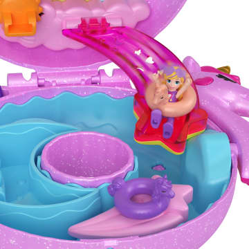 Polly Pocket Set de Juego Compacto Flotador de Unicornio