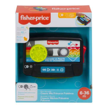 Fisher-Price Aprender e Brincar Brinquedo para Bebês Cassete Minhas Primeiras Palavras