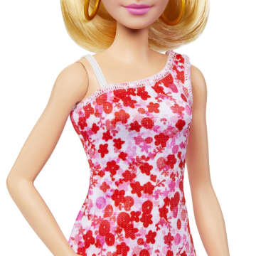 Barbie Fashionista Boneca Vestido de Flor Vermelha - Imagen 4 de 6