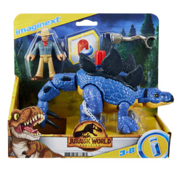 Imaginext Jurassic World Dinosaurio de Juguete Stegosaurus & Dr.