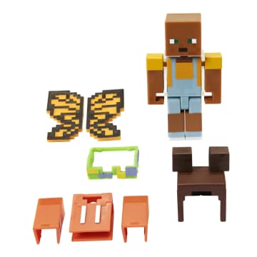 Minecraft Creator Series Figura de Acción Skin con Alas Mariposa Amarilla 3.25