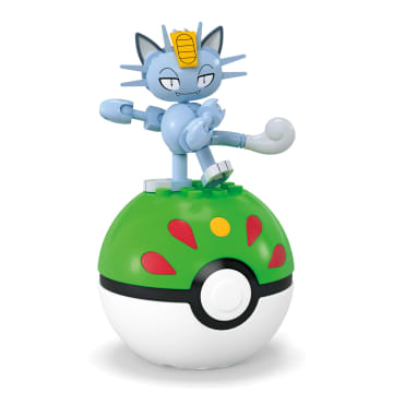 MEGA Pokémon Alolan Meowth Building Toy Kit, Poseable Action Figure (28 Pieces) For Kids - Image 4 of 6