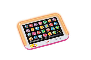 Fisher-Price Ríe y Aprende Juguete para Bebés Tablet de Aprendizaje Crece Conmigo Rosa