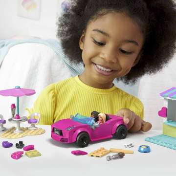 MEGA-Barbie-Décapotable et Stand de Glaces-Coffret 225 Pièces