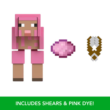 Minecraft Action Figures & Accessories Collection, 3.25-in Scale & Pixelated Design (Characters May Vary)