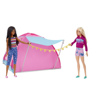 Barbie It Takes Two Set de Juego Casa De Campaña con Muñecas
