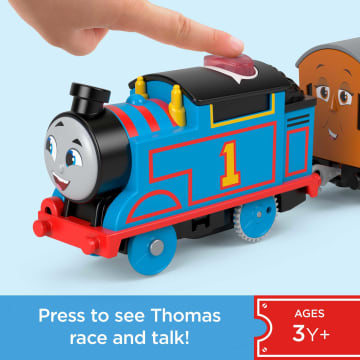 Thomas & Friends Talking Thomas With Annie & Clarabel Motorized Toy Train With Sounds & Phrases