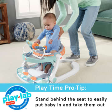 Fisher-Price Sit-Me-Up Floor Seat Portable Baby Chair With Snack Tray & Toys, Penguin Island - Image 3 of 6