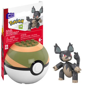 MEGA Pokémon Jogo de Construção Pokébola Alolan Ratata