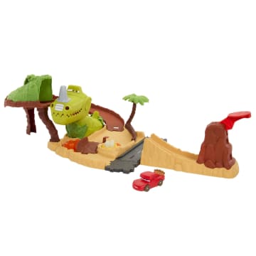 Disney And Pixar's Cars Toys, Dinosaur Playground Playset With Lightning Mcqueen, Cars On the Road