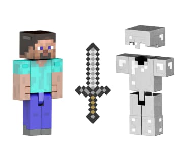 Minecraft Diamond Figura de Acción Steve Coleccionable de 5.5"