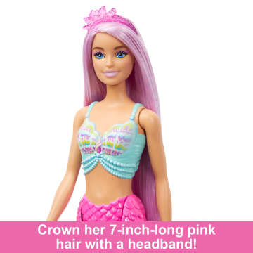 Barbie Mermaid Doll With 7-inch-Long Fantasy Hair & Accessories For Styling Play - Image 4 of 6