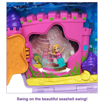 Polly Pocket Travel Toys, Purse Playset And 2 Dolls, Seashell Mermaid - Image 3 of 6