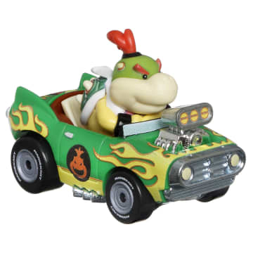 Hot Wheels Mario Kart Veículo de Brinquedo Bowser Jr Flame Flyer