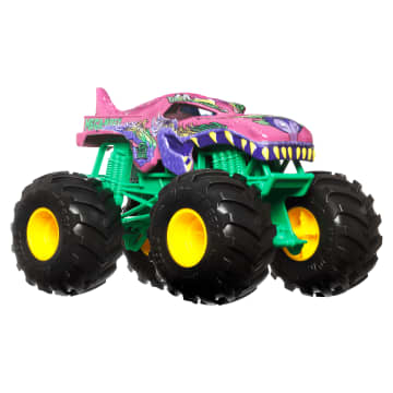 Hot Wheels Monster Trucks Vehículo de Juguete Tiger Shark Redecoración Escala 1:24