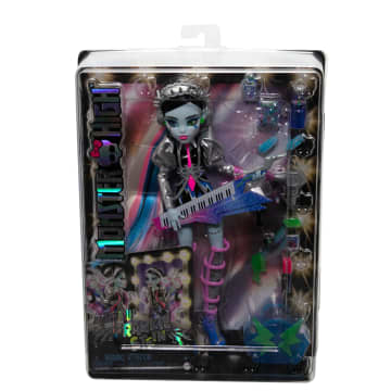 Monster High Doll, Amped Up Frankie Stein Rockstar With Instrument And Accessories