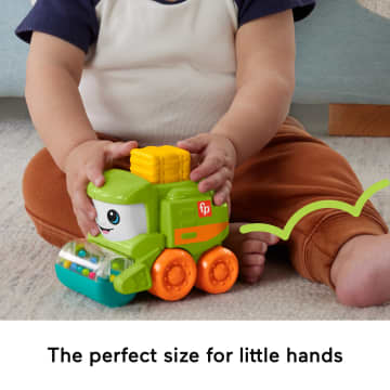 Fisher-Price Rollin’ Tractor Push-Along Toy Vehicle For Infants With Fine Motor Activities