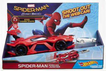 Marvel Hot Wheels Spider-Man Web-Car Set With Toy Character Car And Launcher - Image 6 of 6