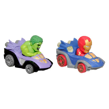 Hot Wheels RacerVerse Veículo de Brinquedo Iron Man e Hulk