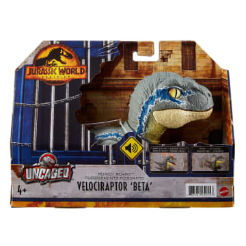 Jurassic World Dinosaurio de Juguete Roady Roars™ Velociraptor Beta Interactivo