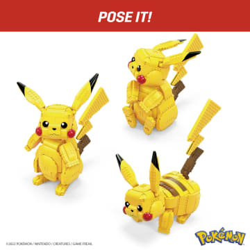 MEGA Pokémon Building Toy Kit Jumbo Pikachu (825 Pieces) 12 inch Action Figure For Kids