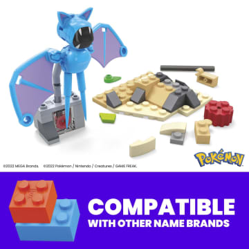 MEGA Pokémon Building Toy Kit Zubat's Midnight Flight (61 Pieces) For Kids