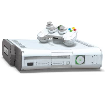 MEGA Microsoft Xbox 360 Replica Building Toy Kit With Lights (1342 Pieces) For Collectors