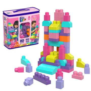 Mega Bloks Sac Rose 80 Briques