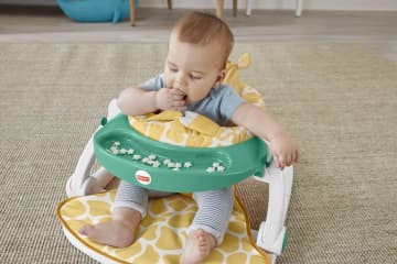 Fisher-Price Portable Baby Chairwith Snack Tray And Toy Bar, Premium Sit-Me-Up Seat, Giraffe