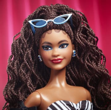 Barbie Signature 65th Anniversary Collectible Doll With Brown Hair And Black And White Gown